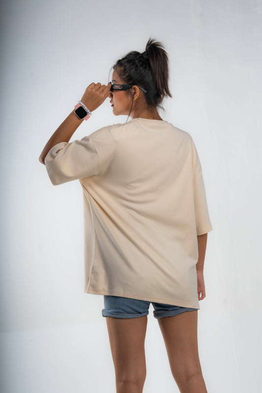 NACKERS Unisex White Smoke 100% Interlock Cotton Half Sleeves Tshirt Unisex Casual