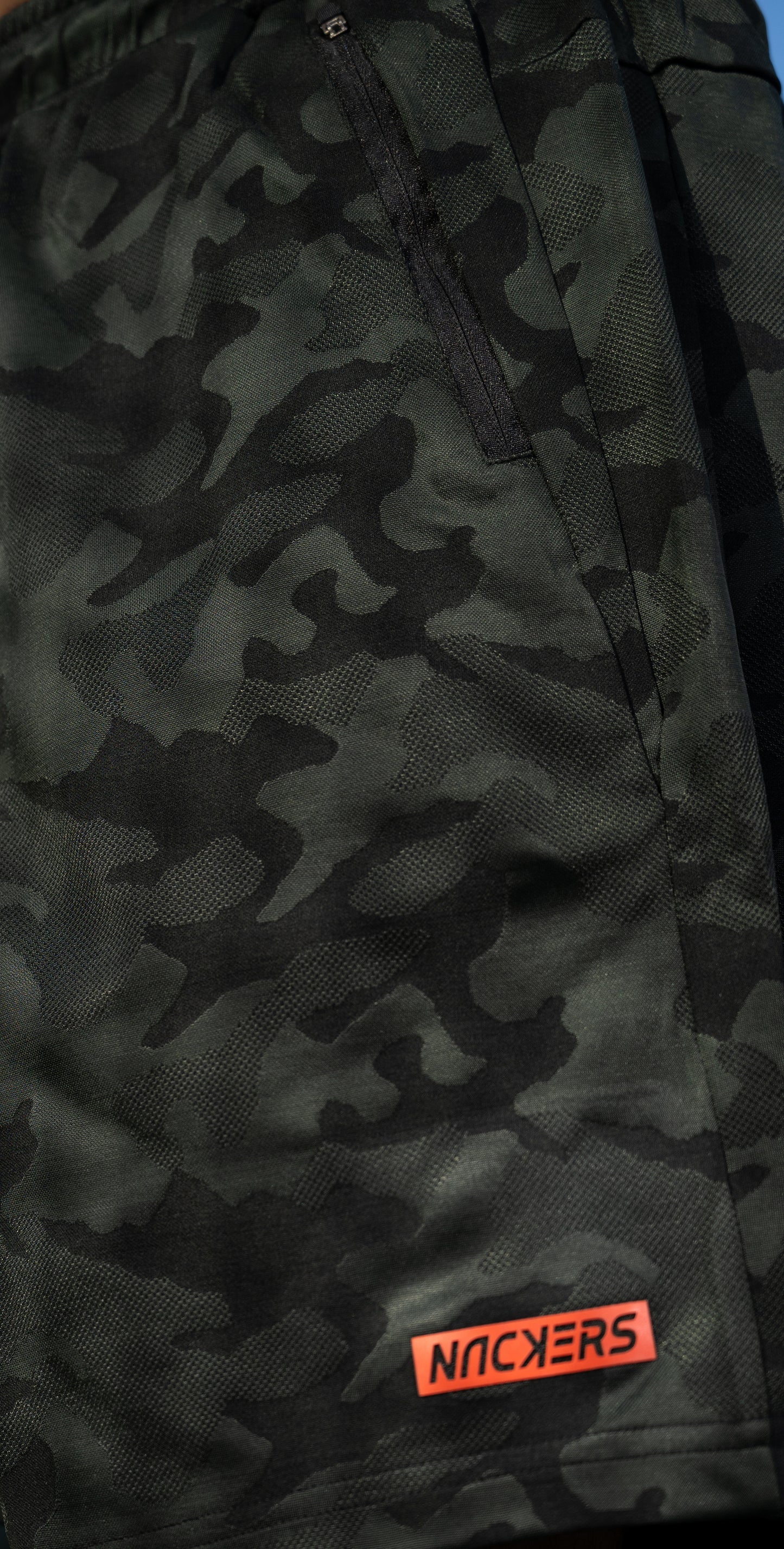 NACKERS Mens Olive Polyster Camou Jacquard Shorts for Casual, Sports, Gym Sessions