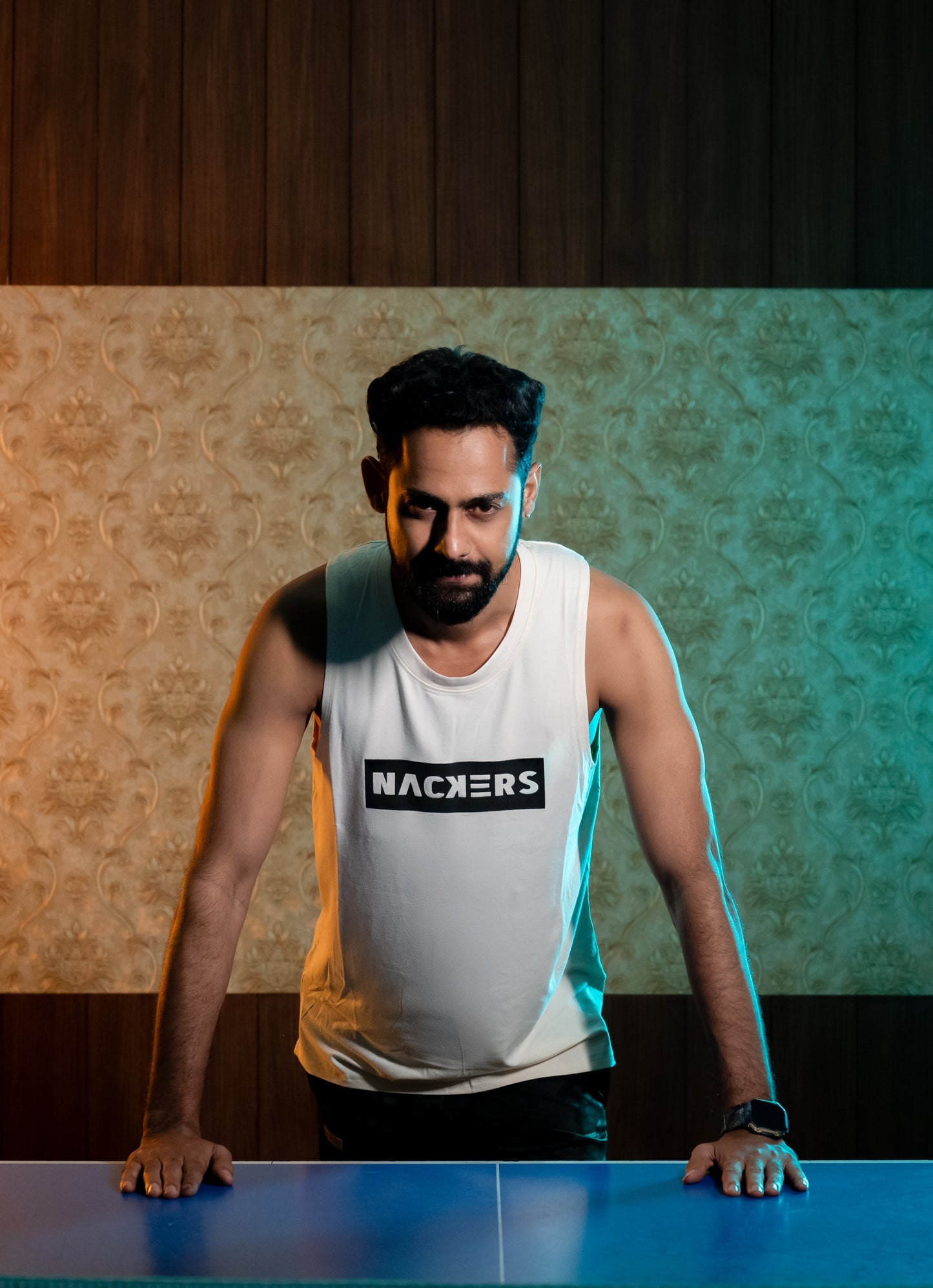 NACKERS Mens Whisper White Bamboo fabric Sleeveless Regular Tshirt