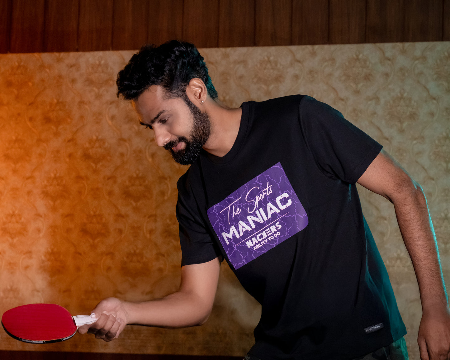 NACKERS Mens Black 100% Interlock Soft Touch Cotton Half Sleeves Regular Tshirt