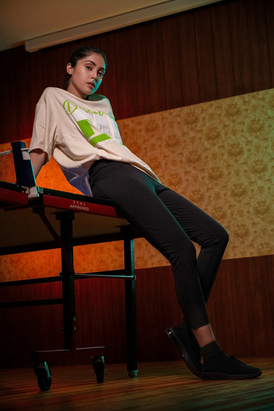 NACKERS Women's White Smoke 100% Interlock Soft Touch Cotton Unisex Oversized Tshirt