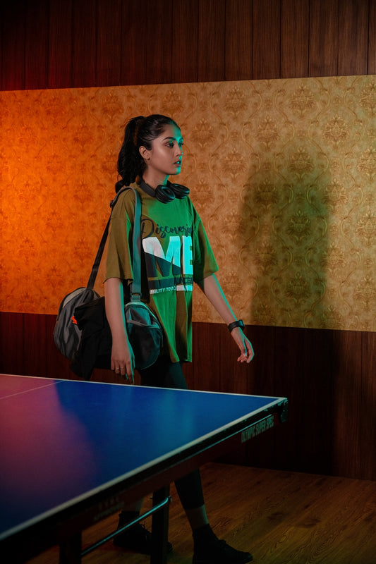 NACKERS Women's Olive Drab 100% Interlock Soft Touch Cotton Unisex Oversized Tshirt