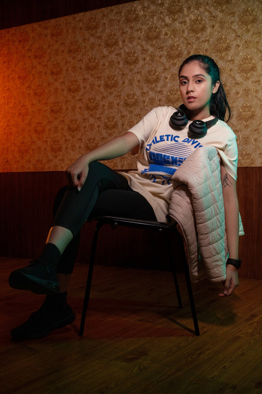 NACKERS Women's White Smoke 100% Interlock Soft Touch Cotton Unisex Regular Tshirt