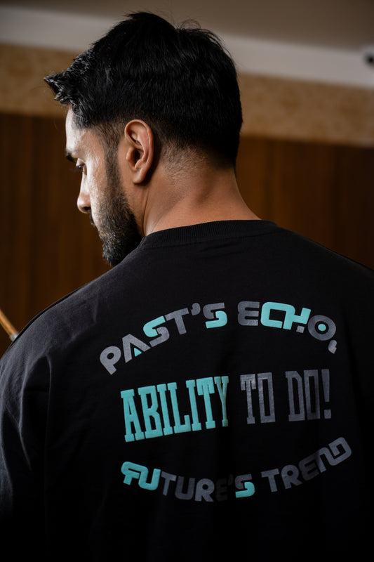 NACKERS Unisex Black 100% Super Combed Premium Cotton, Loopknit Unisex Oversized Tshirt