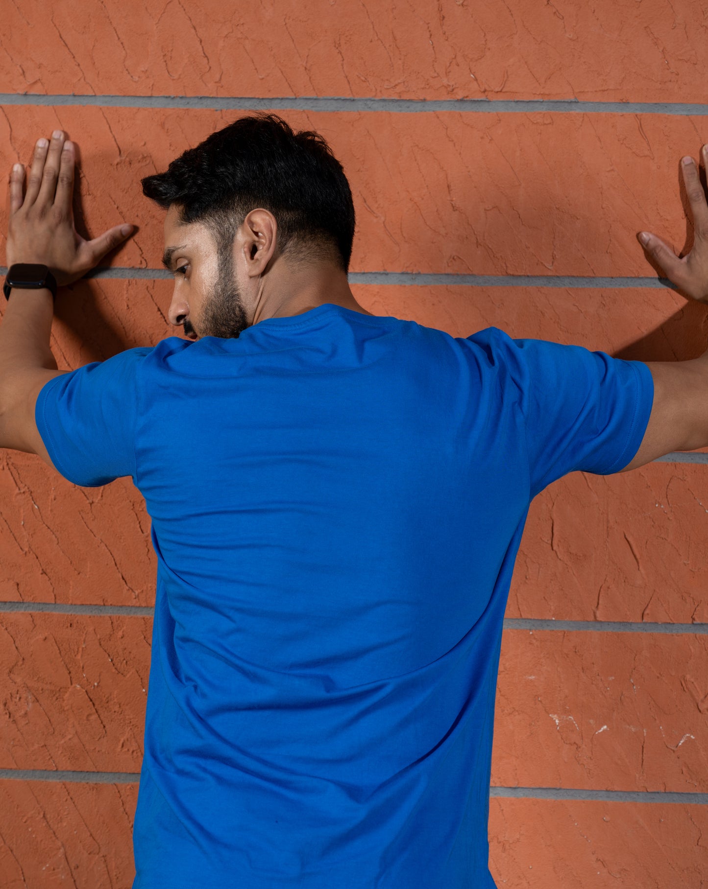 NACKERS Mens Lapis Blue 100% Super Combed Premium Cotton Half Sleeves Regular Tshirt