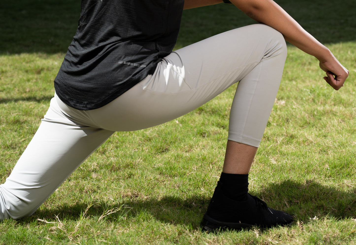 NACKERS Womens Light Grey Polyster Georgia Spandex Knit Jeggings with Pockets Jeggings