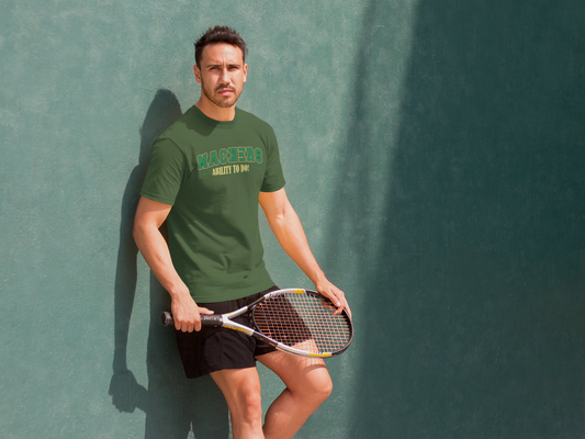 NACKERS Mens Rifle Green 100% Super Combed Premium Cotton Half Sleeves Regular Tshirt