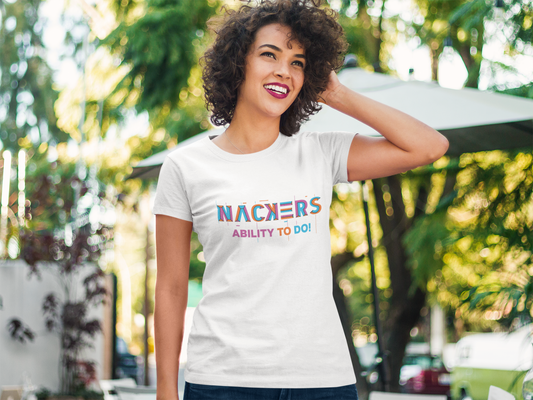NACKERS Womens Whisper White 100% Super Combed Premium Cotton Half Sleeves Regular Tshirt