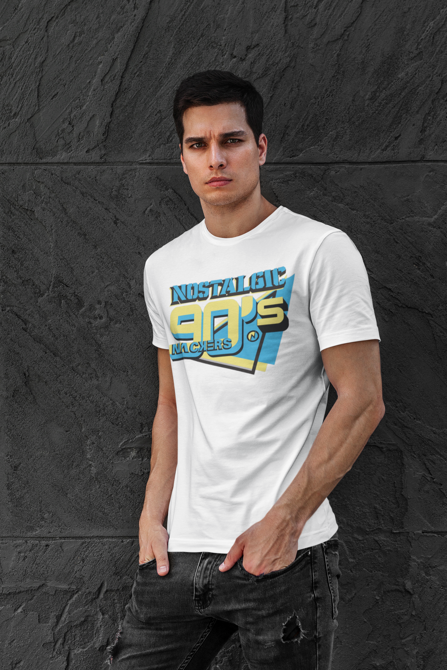 NACKERS Mens Whisper White 100% Super Combed Premium Cotton Half Sleeves Regular Tshirt