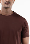 NACKERS Mens Brown Stone 100% Authentic Supima Cotton Half Sleeves Regular Tshirt