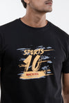 NACKERS Mens Black 100% Super Combed Premium Cotton Half Sleeves Regular Tshirt