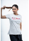 NACKERS Womens Whisper White 100% Super Combed Premium Cotton Half Sleeves Regular Tshirt