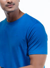NACKERS Mens Imperial Blue 100% Authentic Supima Cotton Half Sleeves Regular Tshirt