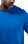 NACKERS Mens Imperial Blue 100% Authentic Supima Cotton Half Sleeves Regular Tshirt