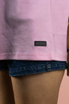 NACKERS Womens Nosegay Pink 100% Interlock Cotton Oversized Tshirt Casual