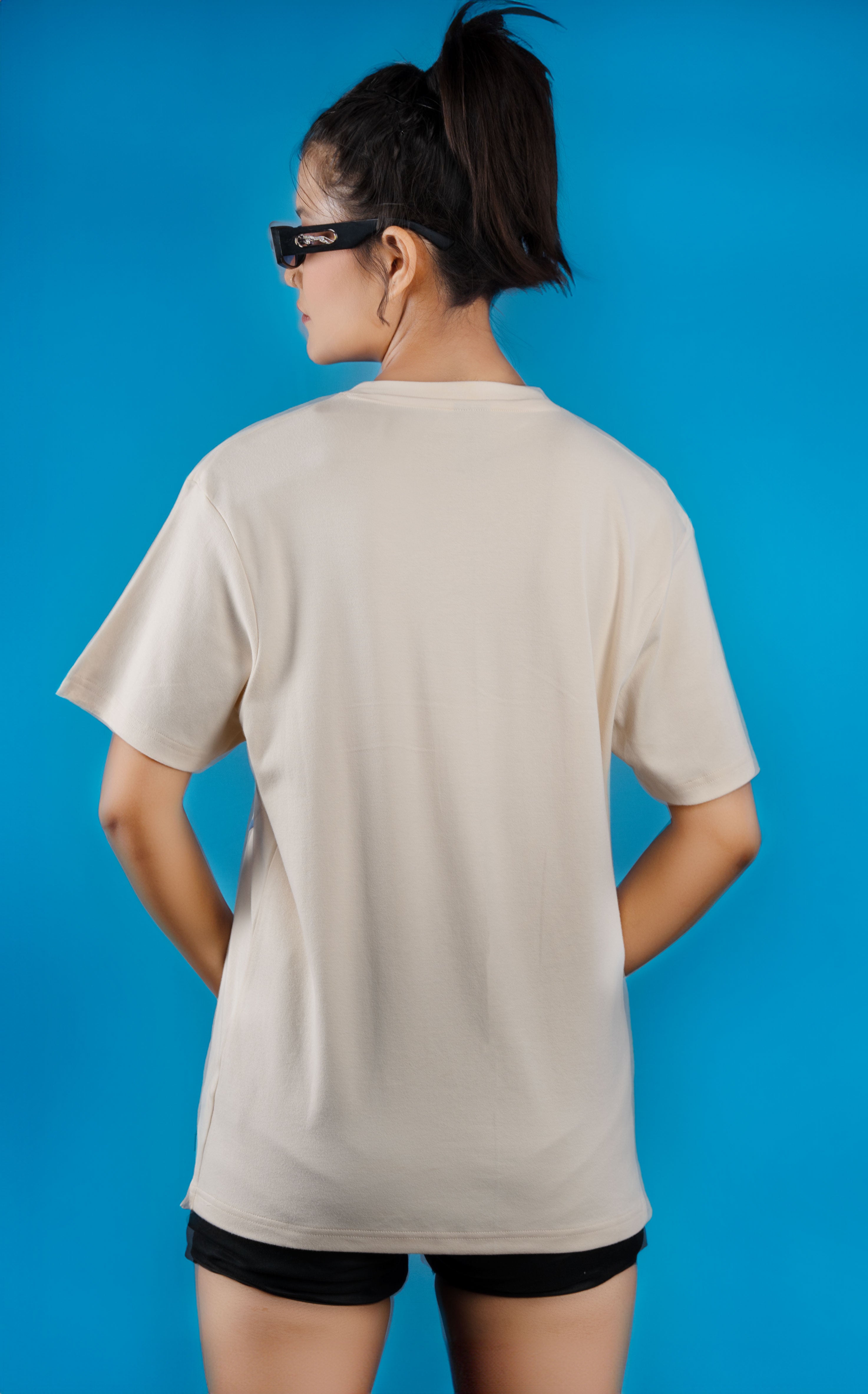 NACKERS Unisex White Smoke 100% Interlock Cotton Unisex Regular Tshirt Casual