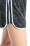 NACKERS Women's Olive Polyster Camou Jacquard Shorts for Casual, Sports, Gym Sessions