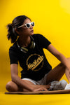 NACKERS Womens Black 100% Interlock Cotton Half Sleeves Regular Tshirt Casual Wear