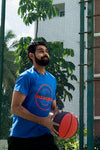 NACKERS Mens Imperial Blue 100% Interlock Soft Touch Cotton Half Sleeves Regular Tshirt