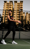 NACKERS Mens Black Bamboo fabric Sleeveless Regular Tshirt