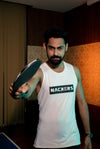 NACKERS Mens Whisper White Bamboo fabric Sleeveless Regular Tshirt