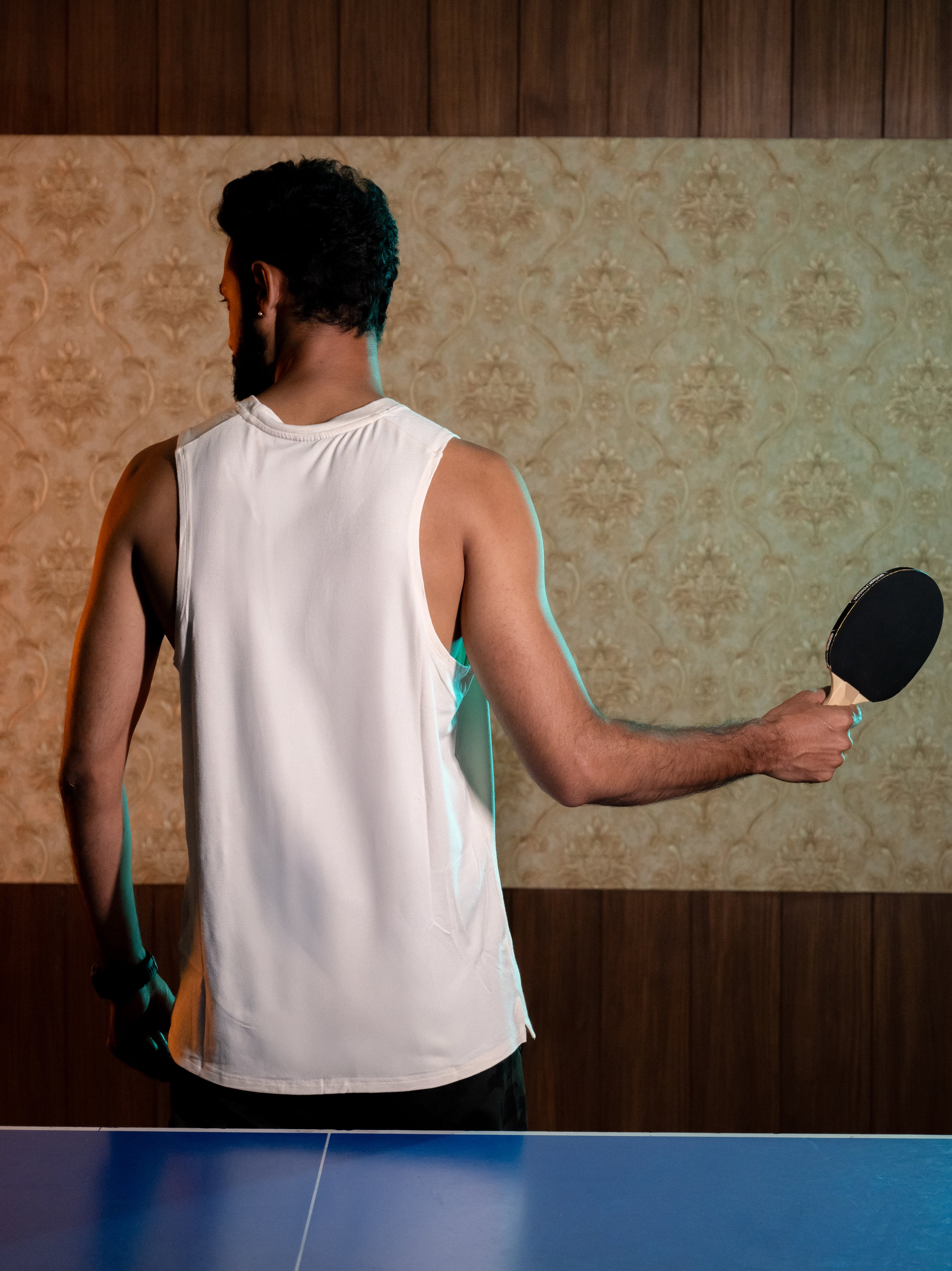 NACKERS Mens Whisper White Bamboo fabric Sleeveless Regular Tshirt