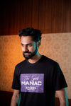 NACKERS Mens Black 100% Interlock Soft Touch Cotton Half Sleeves Regular Tshirt
