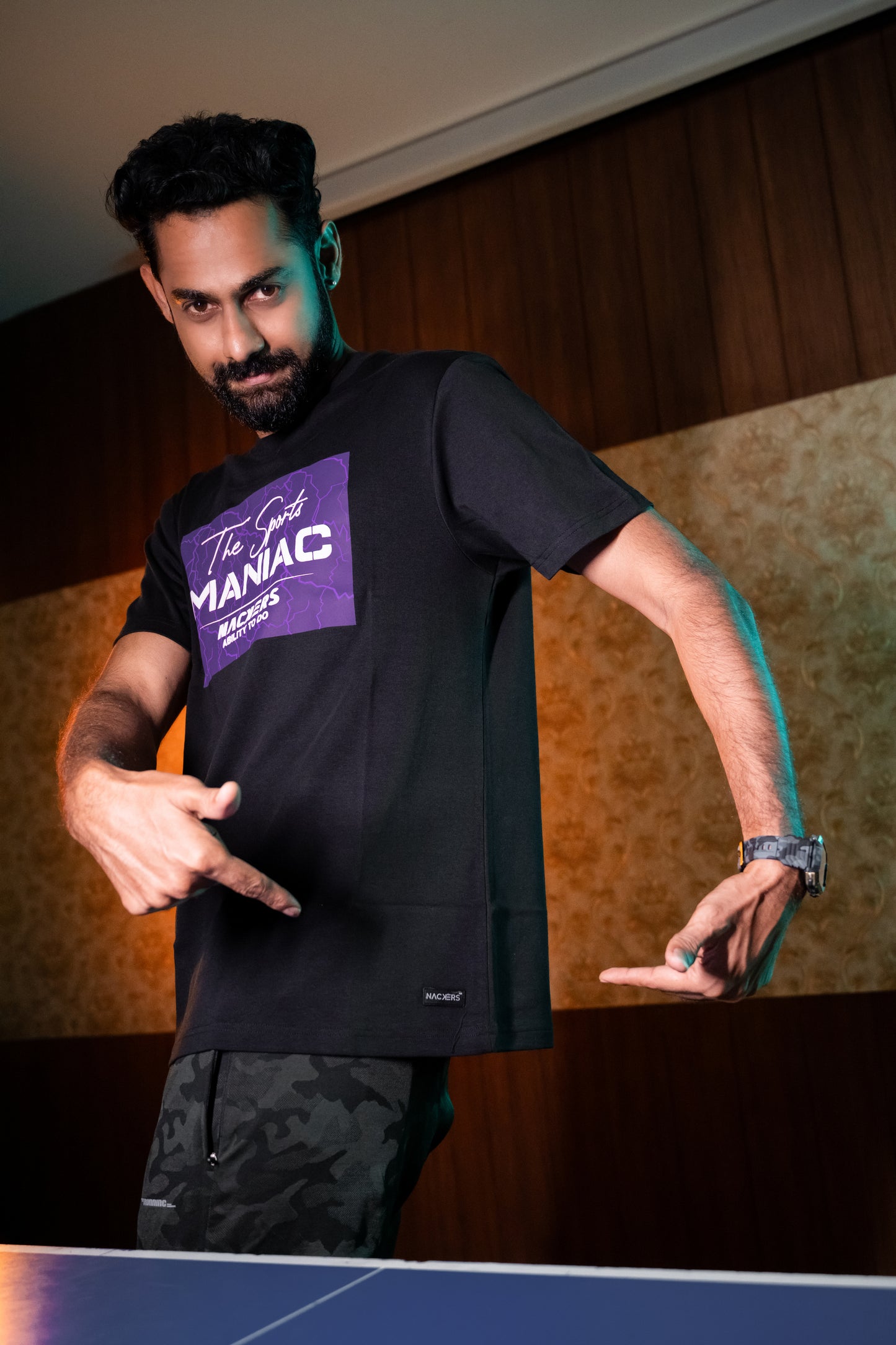NACKERS Mens Black 100% Interlock Soft Touch Cotton Half Sleeves Regular Tshirt