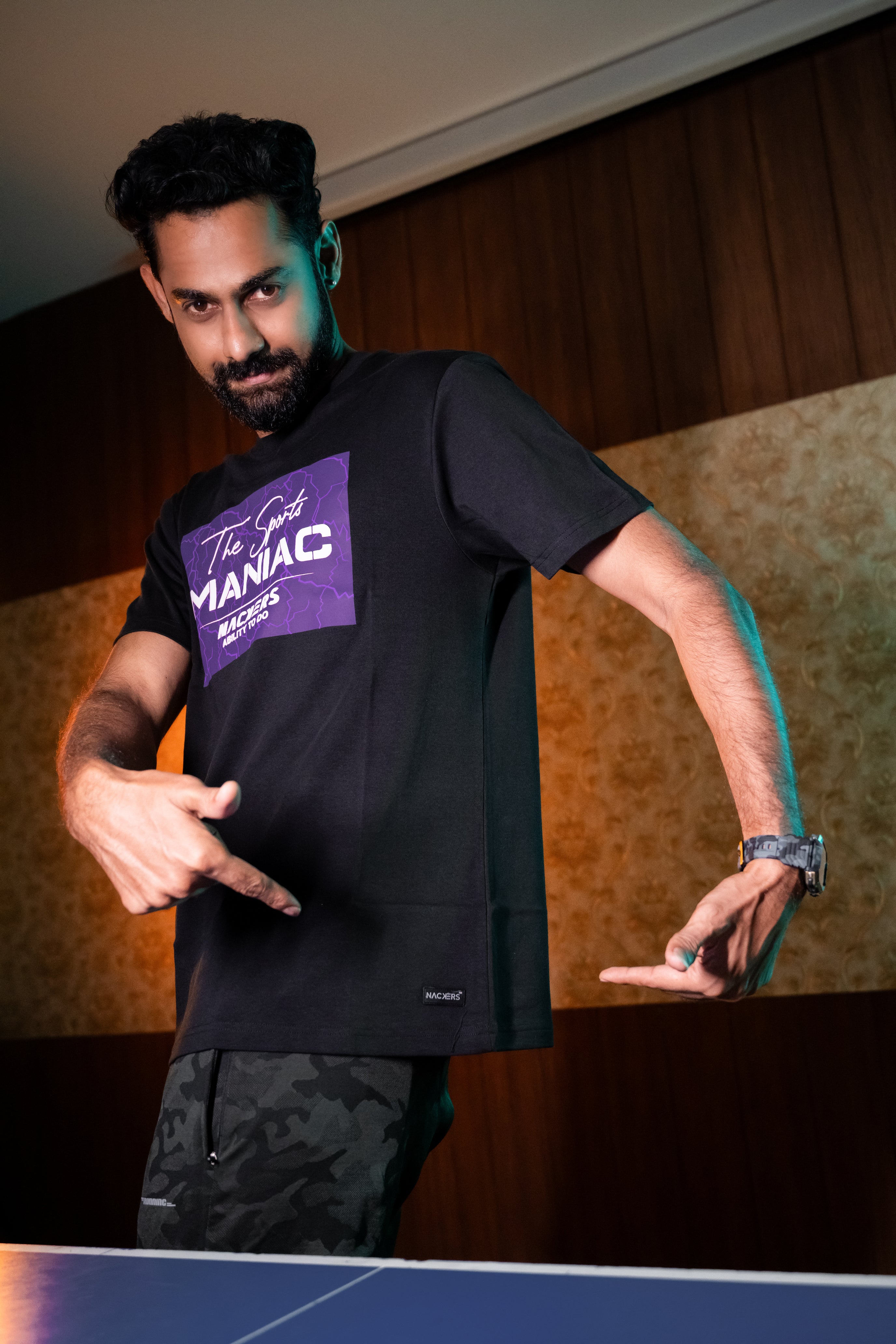 NACKERS Mens Black 100% Interlock Soft Touch Cotton Half Sleeves Regular Tshirt