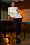 NACKERS Women's White Smoke 100% Interlock Soft Touch Cotton Unisex Oversized Tshirt