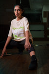 NACKERS Women's White Smoke 100% Interlock Soft Touch Cotton Unisex Oversized Tshirt