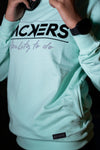 NACKERS Women's Sea Green 100 % Premium Cotton Full Sleeves Sweatshirt with Side Pockets