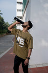 NACKERS Men's Olive Drab 100% Interlock Soft Touch Cotton Unisex Oversized Tshirt
