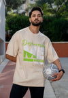 NACKERS Men's White Smoke 100% Interlock Soft Touch Cotton Unisex Oversized Tshirt