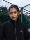 NACKERS Women's Black High Quality Poly Cotton Full Sleeves Jacket with Zip