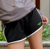 NACKERS Womens Black Polyster Spandex Jaquard Knit Shorts Shorts