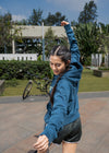 NACKERS Women's Peacock Blue 100% Premium Cotton Full Sleeves Hoodies
