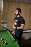 NACKERS Mens Black 100% Super Combed Premium Cotton Half Sleeves Regular Tshirt