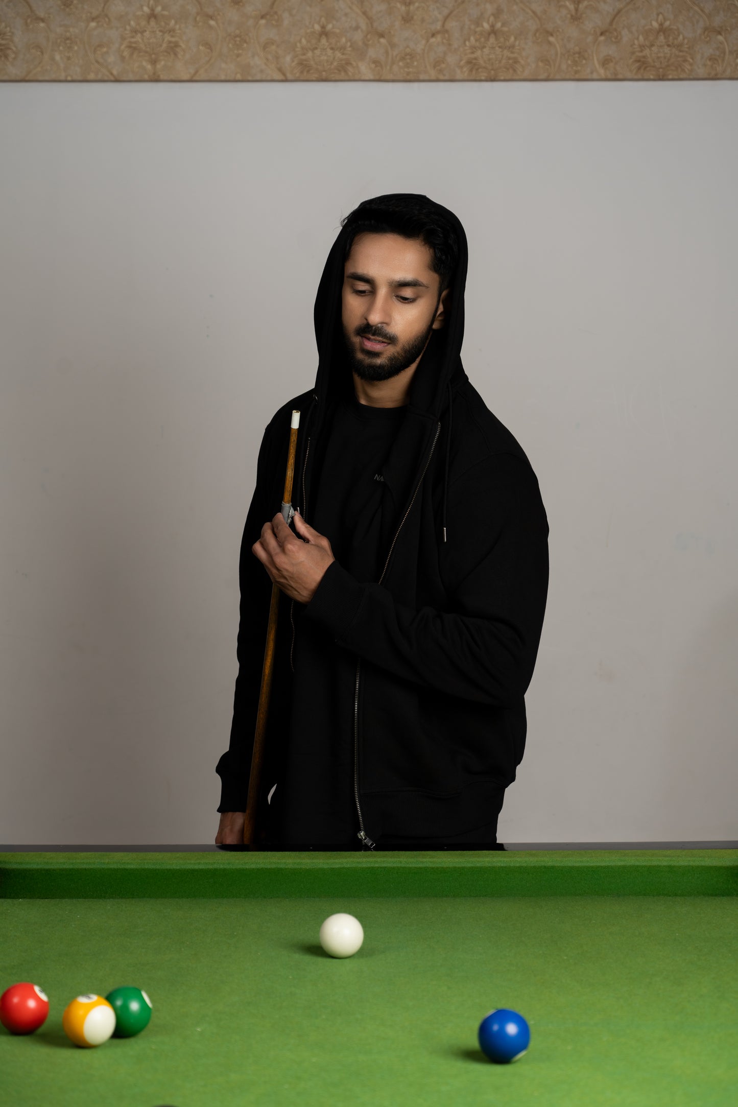 NACKERS Men's Black High Quality Poly Cotton Full Sleeves Hoodies with Zip