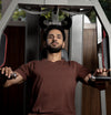 NACKERS Mens Brown Stone 100% Authentic Supima Cotton Half Sleeves Regular Tshirt