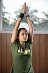 NACKERS Womens Rifle Green 100% Super Combed Premium Cotton Half Sleeves Regular Tshirt