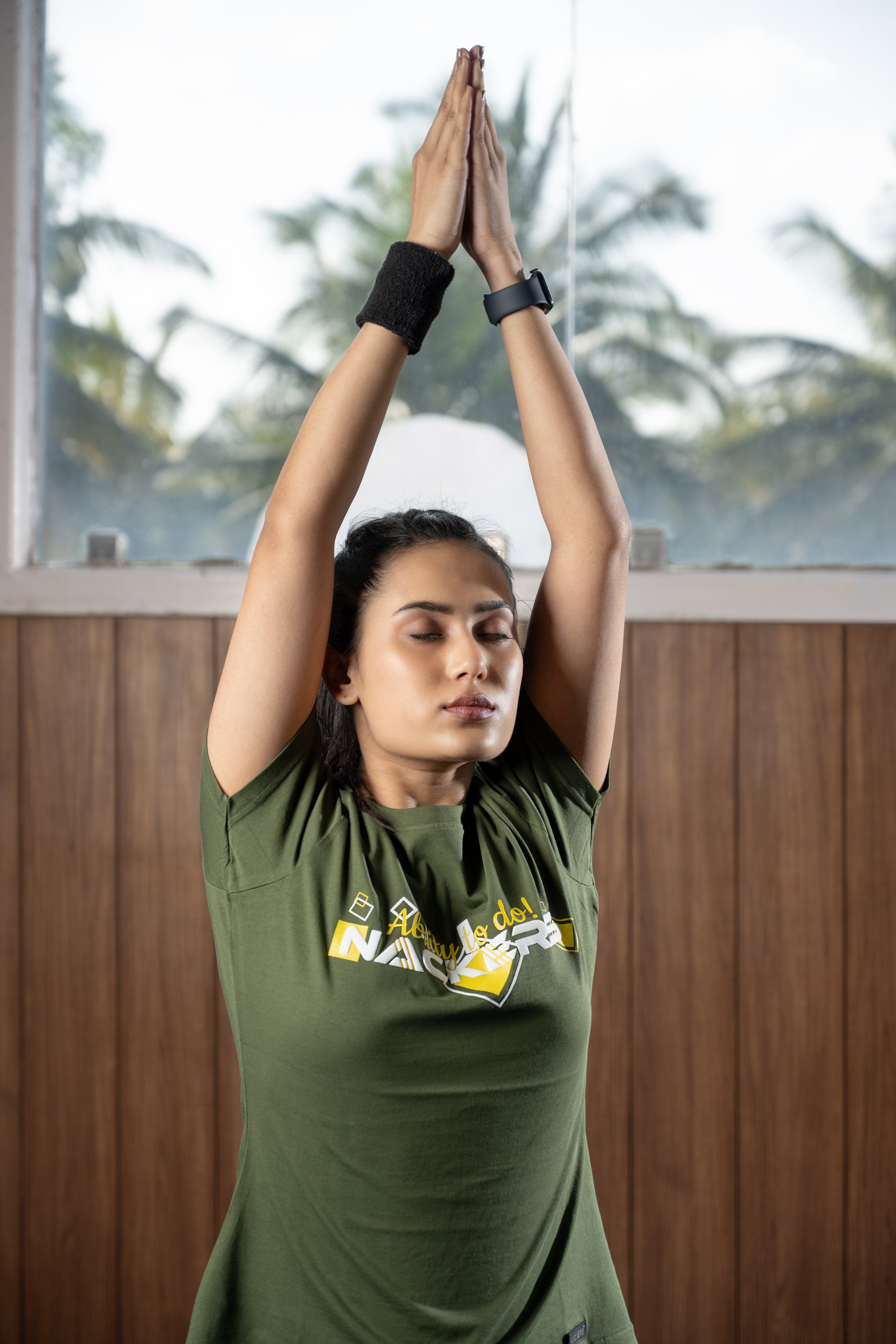 NACKERS Womens Rifle Green 100% Super Combed Premium Cotton Half Sleeves Regular Tshirt