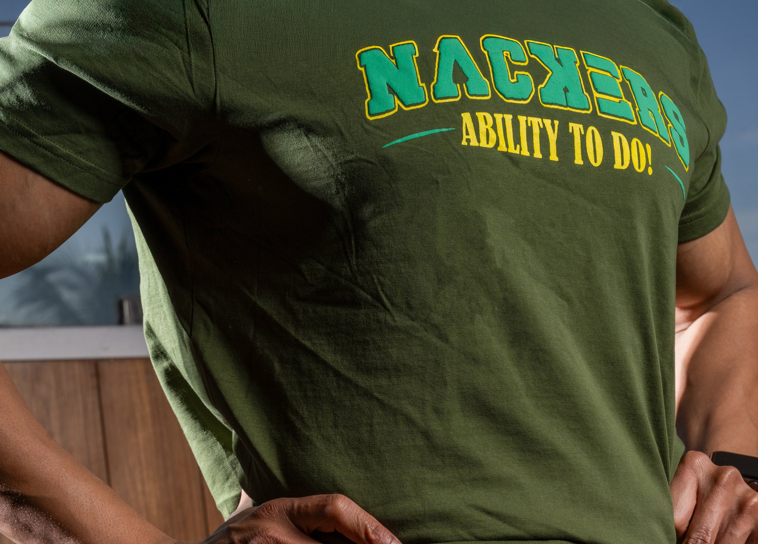 NACKERS Mens Rifle Green 100% Super Combed Premium Cotton Half Sleeves Regular Tshirt