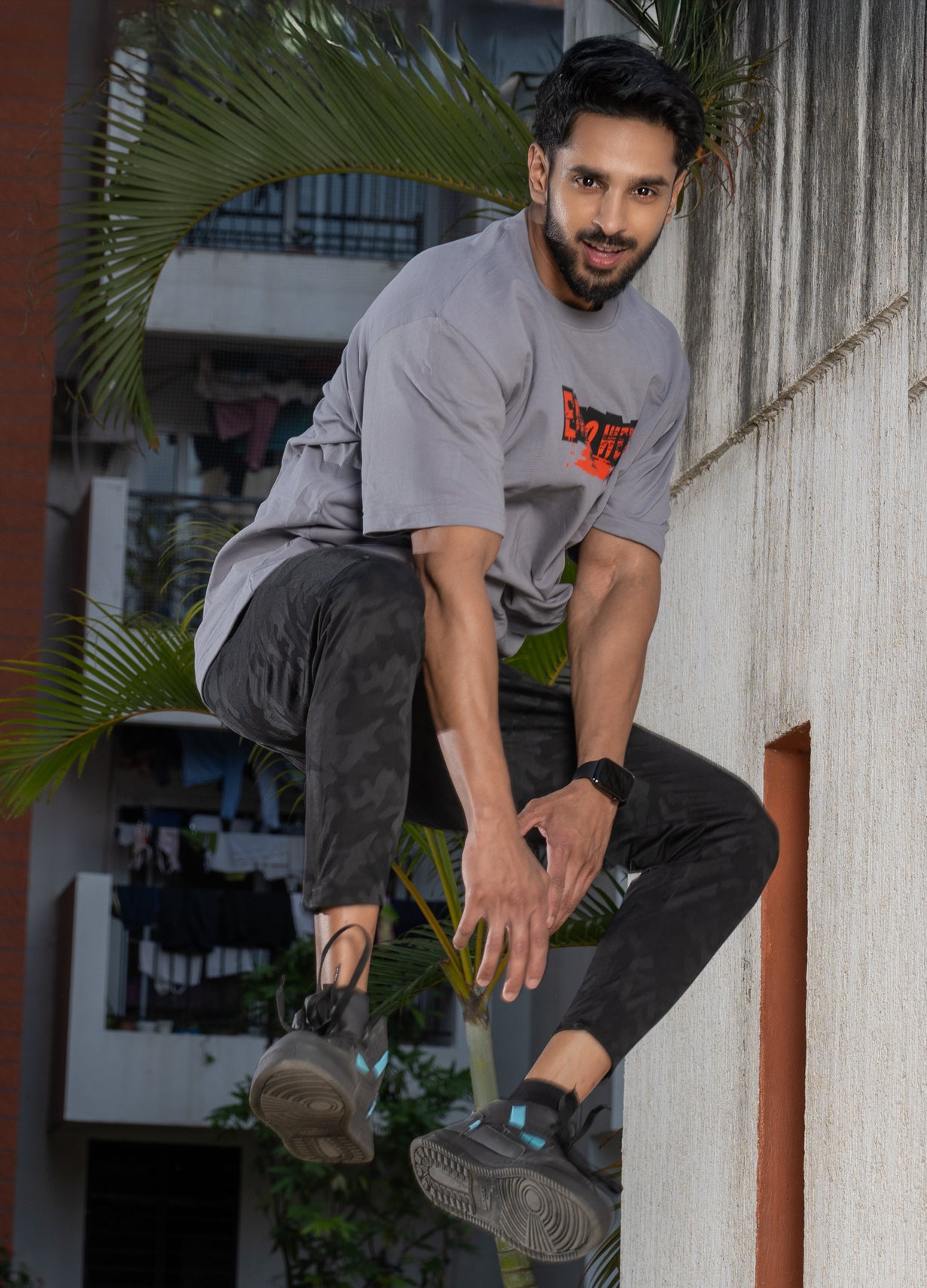 NACKERS Unisex Skyrocket Grey 100% Super Combed Premium Cotton, Loopknit Oversized Tshirt