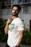 NACKERS Mens Whisper White 100% Super Combed Premium Cotton Half Sleeves Regular Tshirt