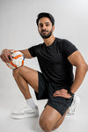 NACKERS Mens Black Polyster Spandex Jaquard Knit Shorts Shorts
