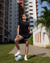 NACKERS Womens Black Bamboo fabric Half Sleeves Regular Tshirt