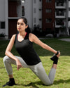 NACKERS Womens Black Polyster Chameleon Spandex Knit Sleeveless Tshirt