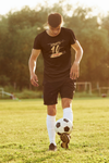 NACKERS Mens Black 100% Super Combed Premium Cotton Half Sleeves Regular Tshirt